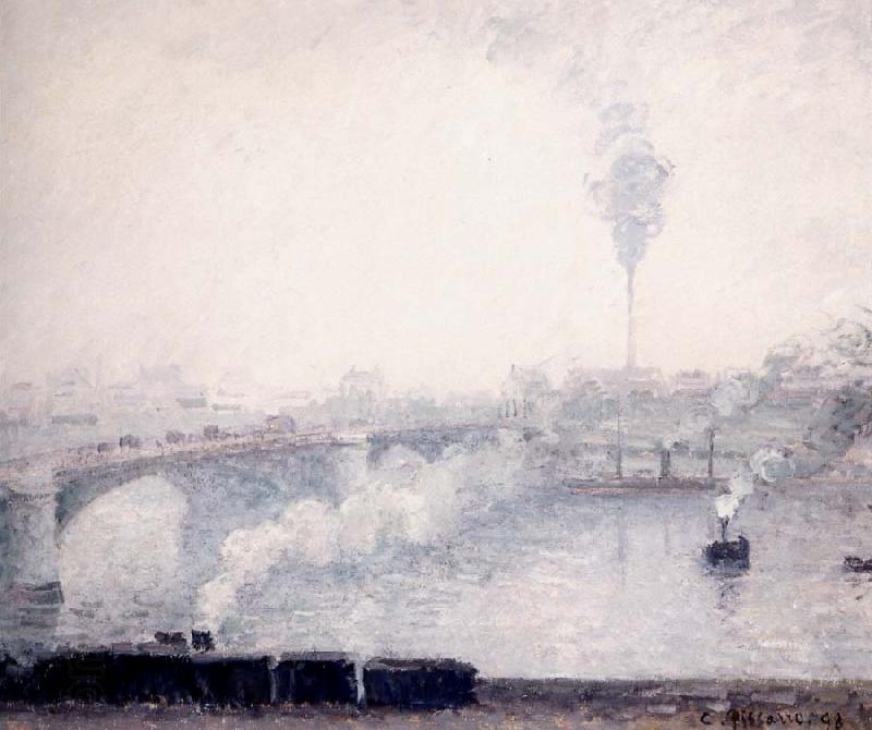 Camille Pissarro Rouen,Effect of Fog oil painting picture